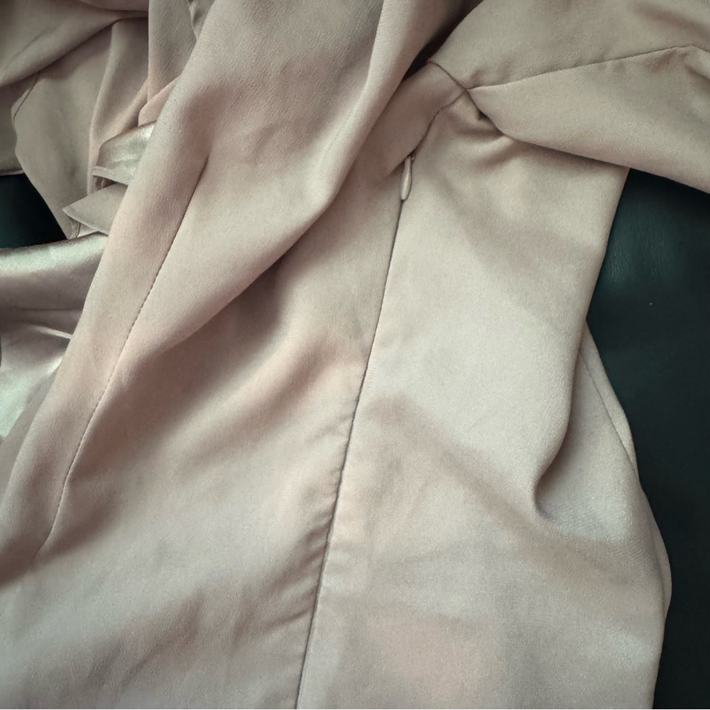 Mikarose Ruffle Front Blouse Tan - Picture 7 of 8